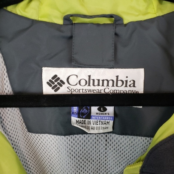 Columbia core jacket hooded green grey womens L - Picture 4 of 8